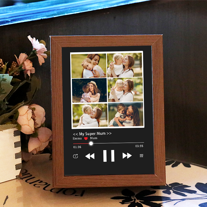 Photo Frame with Music Custom Whole Song Frame Personalised Music Player Mother's Day Gifts (Can Play Whole Song)