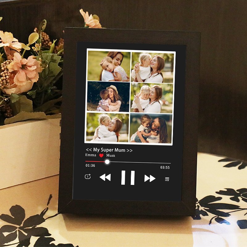 Photo Frame with Music Custom Whole Song Frame Personalised Music Player Mother's Day Gifts (Can Play Whole Song)