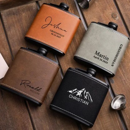 Personalised Liquor Flask Custom Flasks for Groomsmen Engraved Whiskey Flask Gifts for Groomsmen