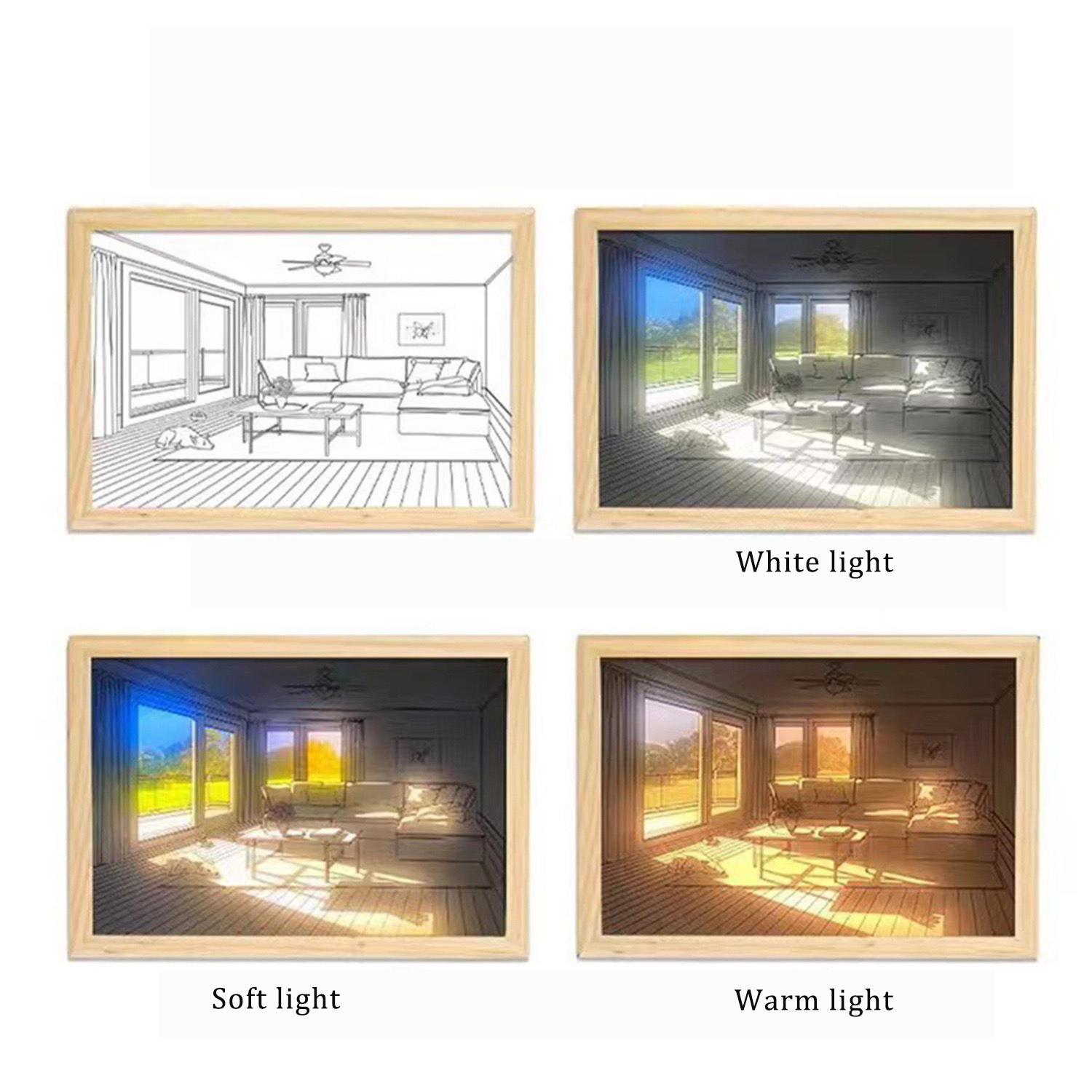 Personalised Photo Mirror Light Off as Mirror On as Glowing Picture Custom Picture Led Lamp