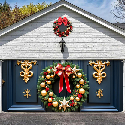 Merry Christmas Decorations for Garage Door Covers Suitable for Home Outdoor Indoor And Party Use