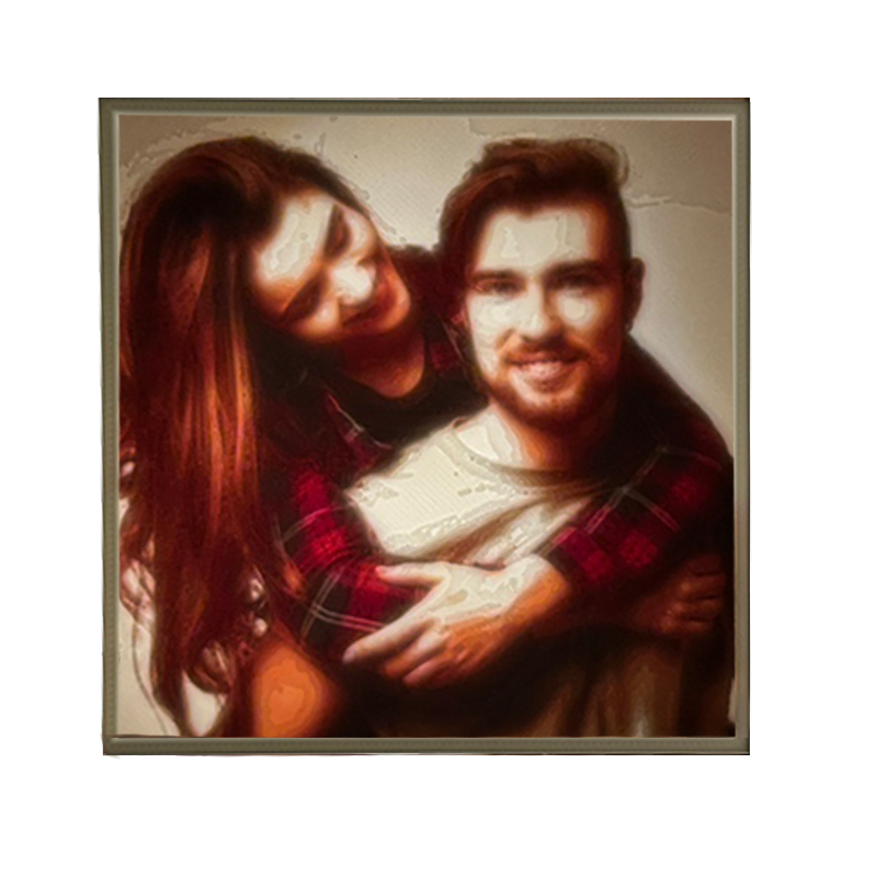 Custom 3D Printed Lithophane Photo Frame Lamp Personalised 3D Embossed Picture Night Light Unique Memorial Gift