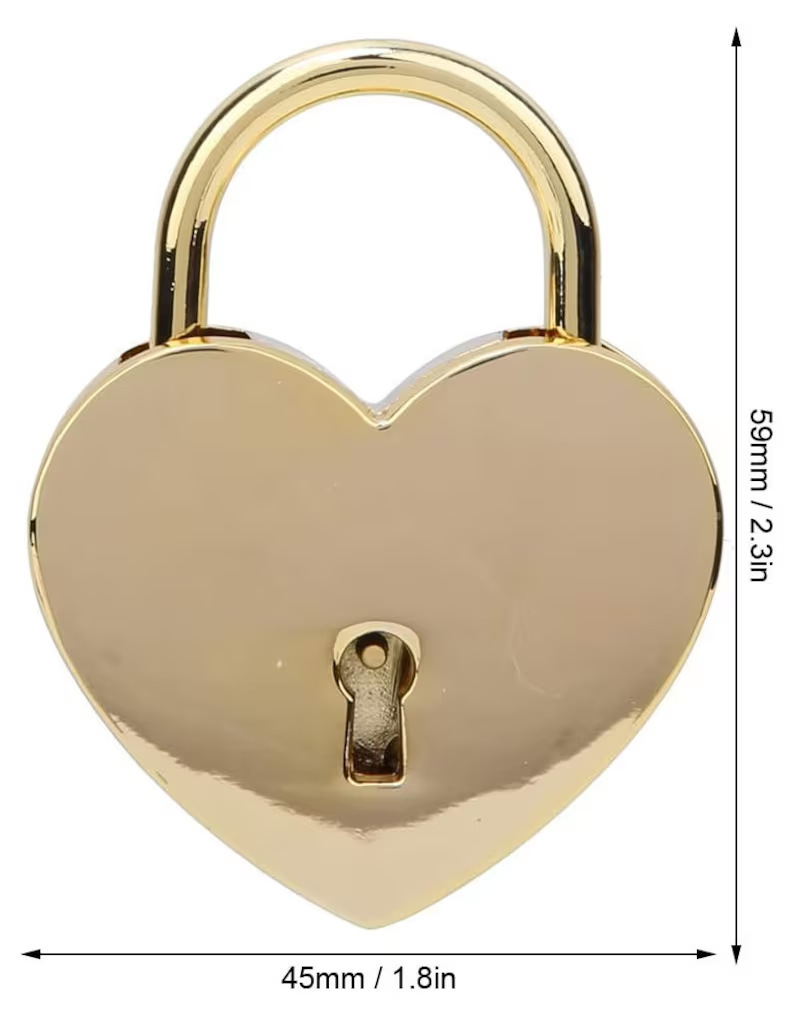 Custom Love Lock Personalised Padlock with Key Luggage Elegant Couples Wishing Lock for Valentines Day Gift