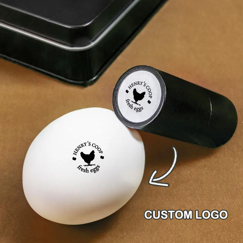 Personalised Egg Stamp | Custom Chicken Egg Stamp and Custom Egg Carton Stamp