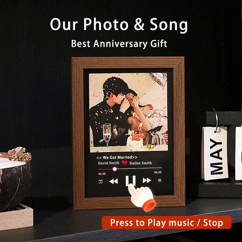 Personalised Collage Photo Frame with Music Custom Whole Song Frame Personalised Music Player (Can Play Whole Song)