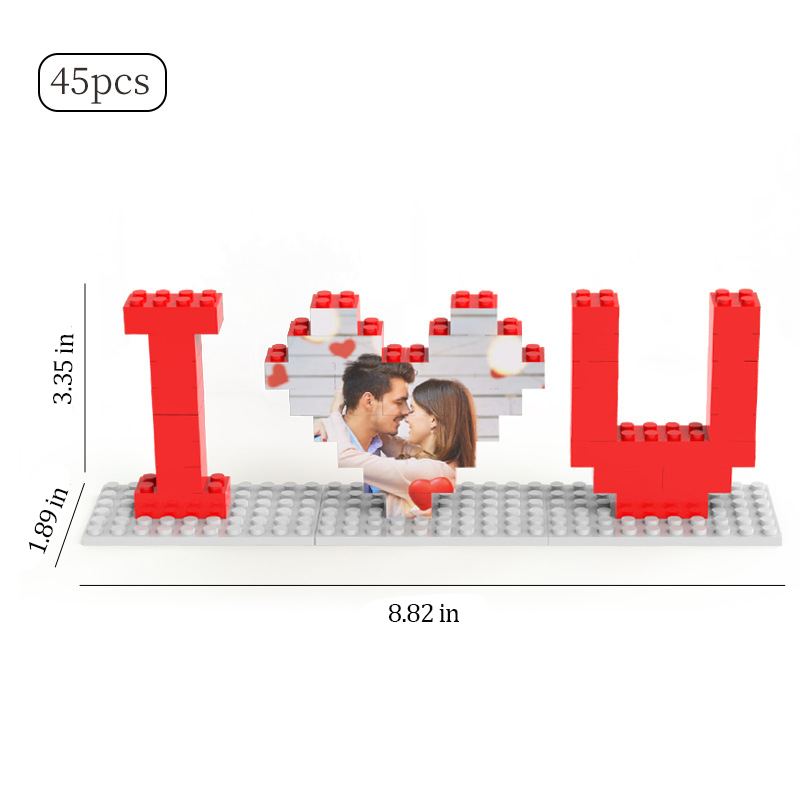 Personalised Photo Building Brick Photo Block Love Puzzle Brick Couple Gifts
