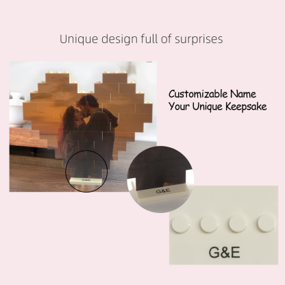 Custom Square Building Brick Photo Block Love Puzzle Brick Gift
