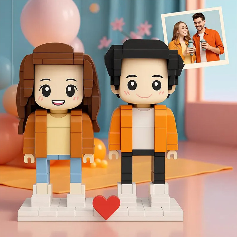 Photo Customizable Block Single Brick Figure Anniversary Gift For Girls