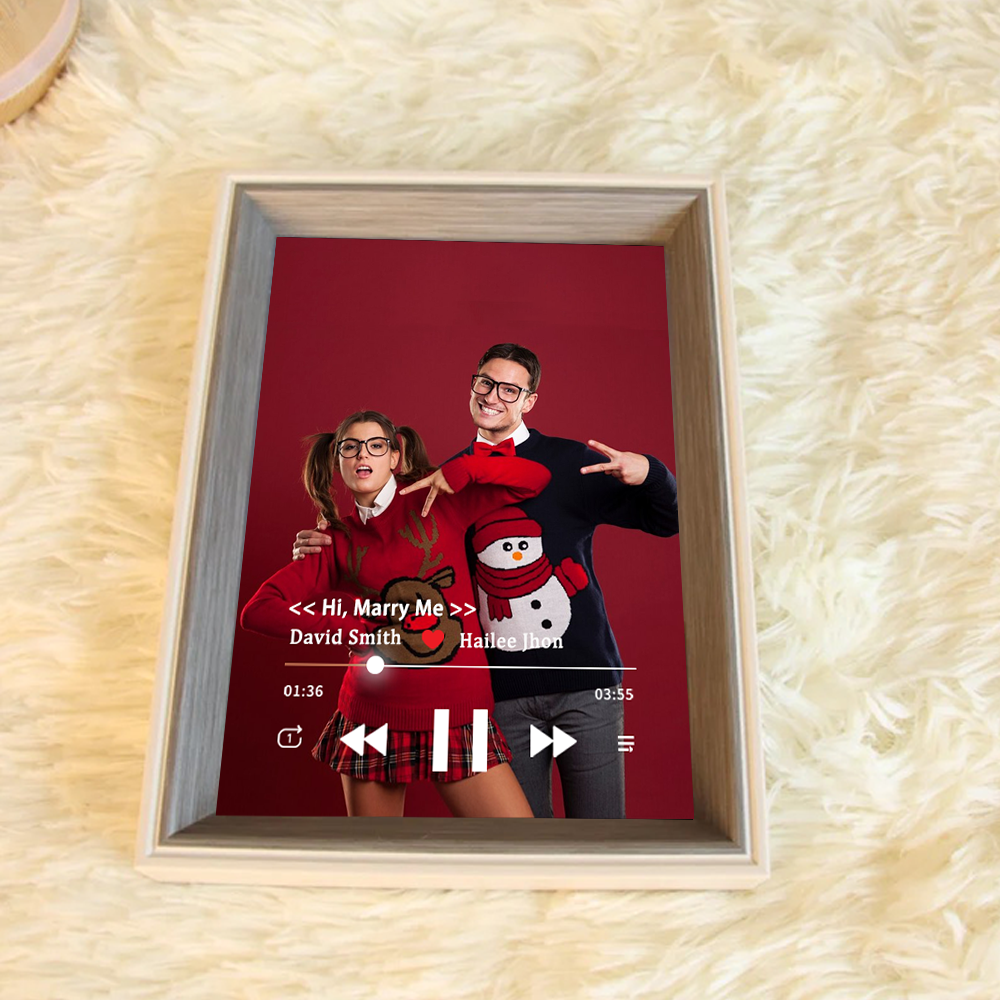 Personalised Music Photo Frame Customized with Your Song and Picture M