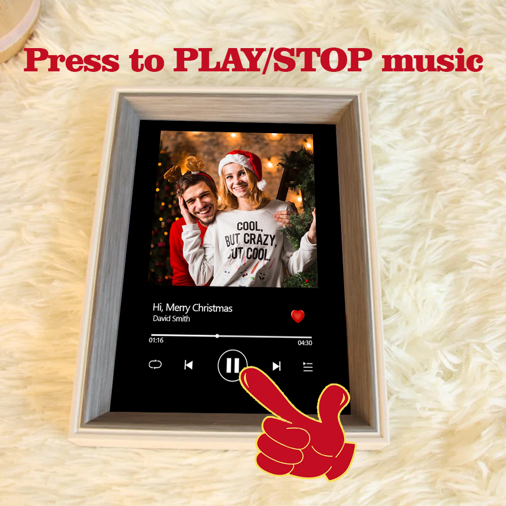 Personalised Music Photo Frame Customized with Your Song and Picture Music Player (Can Play Music)
