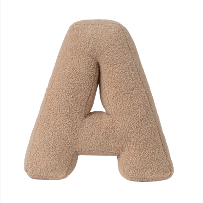 Personalised Alphabet Letter Pillow Embroidered Initial Cushion Nursery Decor Soft Sherpa Dorm Bed Pillow Baby Shower Gift