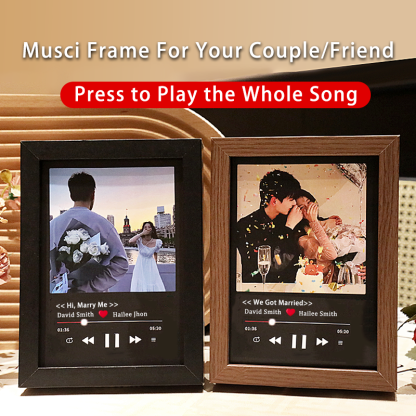 Custom Song Photo Frame with Music Album Cover Personalised Music Player (can play music)