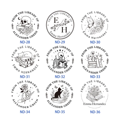 Custom Metal Book Embosser for Book Lover Gifts Handheld Personalised Embosser Book Stamp Library Stamp Gift for Readers, Teachers & Home Libraries