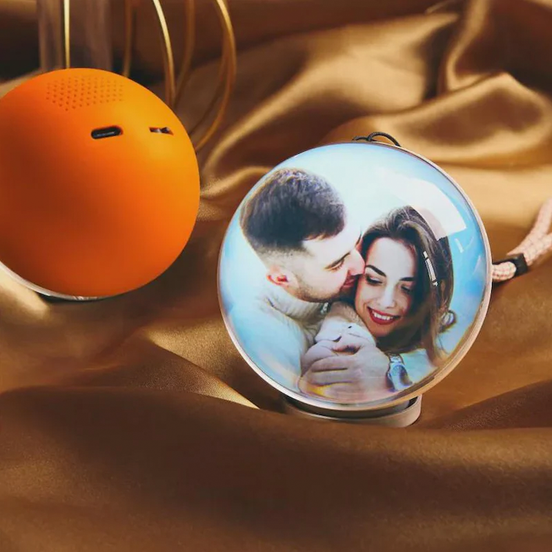 Personalised Video 3D Globe Crystal Ball with Sound Custom Album and Video Player Playable Memory Sphere Anniversary Christmas Gifts