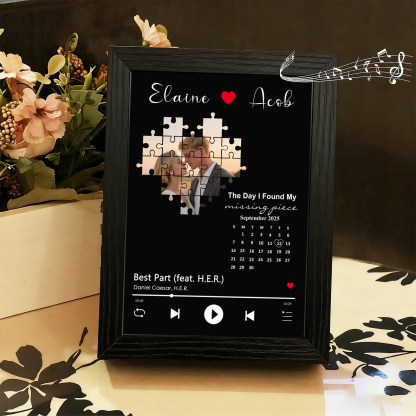 Photo Frame with Music Custom Whole Song Frame The Day I Found My Missing Piece Personalised Music Player (Can Play Whole Song)
