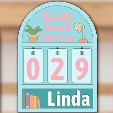 Personalised Books Read This Year Counter Mini Plaque with Flat Base B