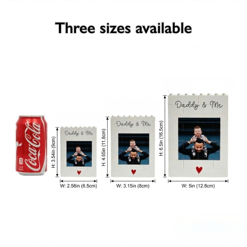Personalised Brick Photo Block Custom Photo Building Block DIY Brick Love You Daddy Gift for Dad