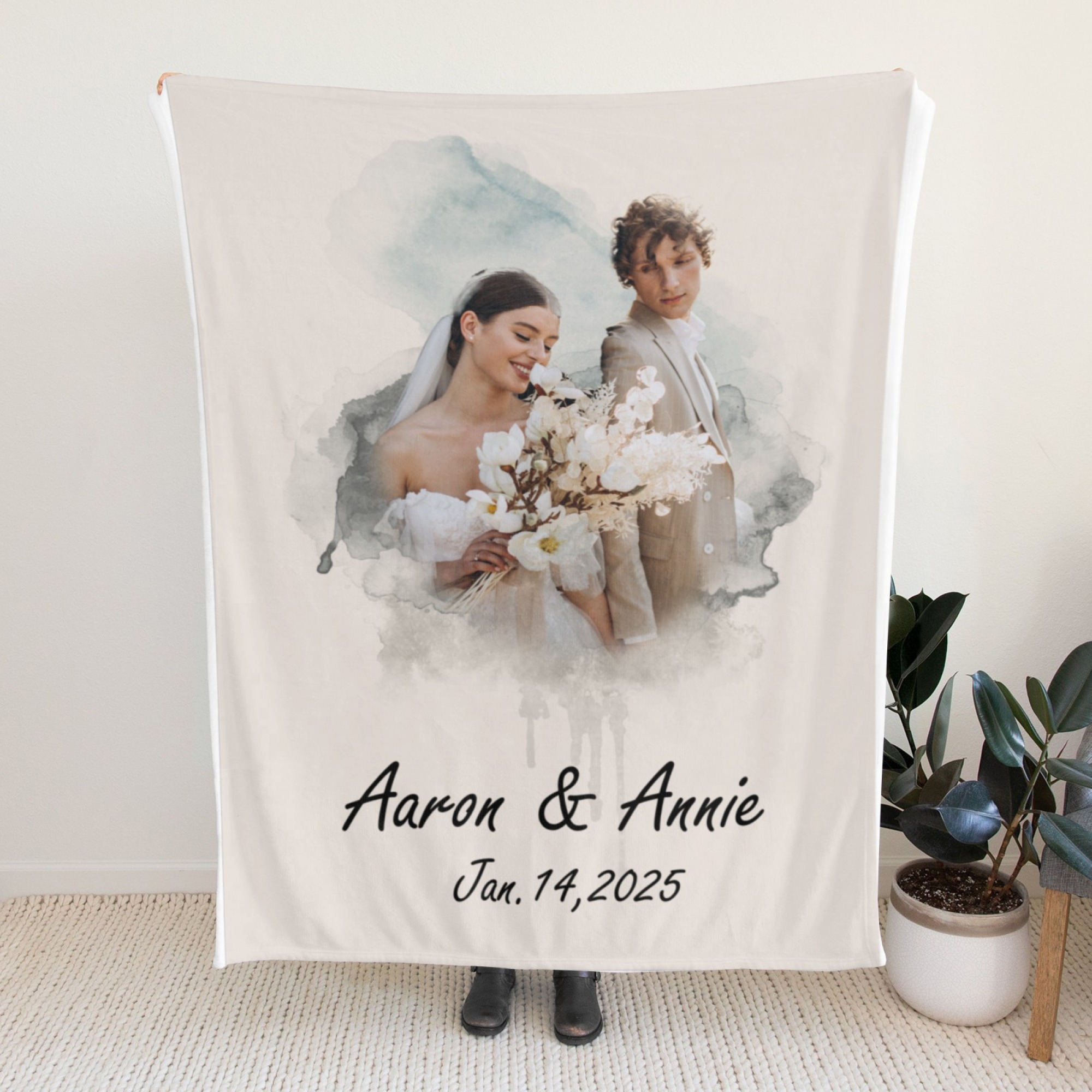 Custom Blanket with Photos Collage Blanket Personalised Throw Blanket with Photos Valentine's Day Gift for Couple