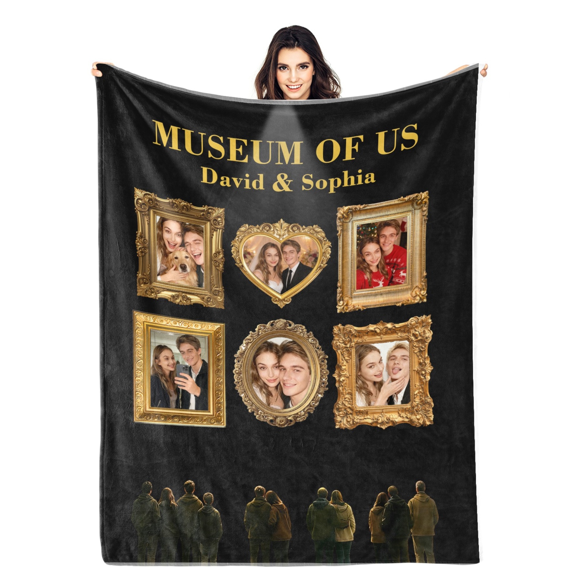 Custom Museum of Us Blanket with Collage Photos Blanket Personalised Throw Blanket Anniversary Gift for Couple