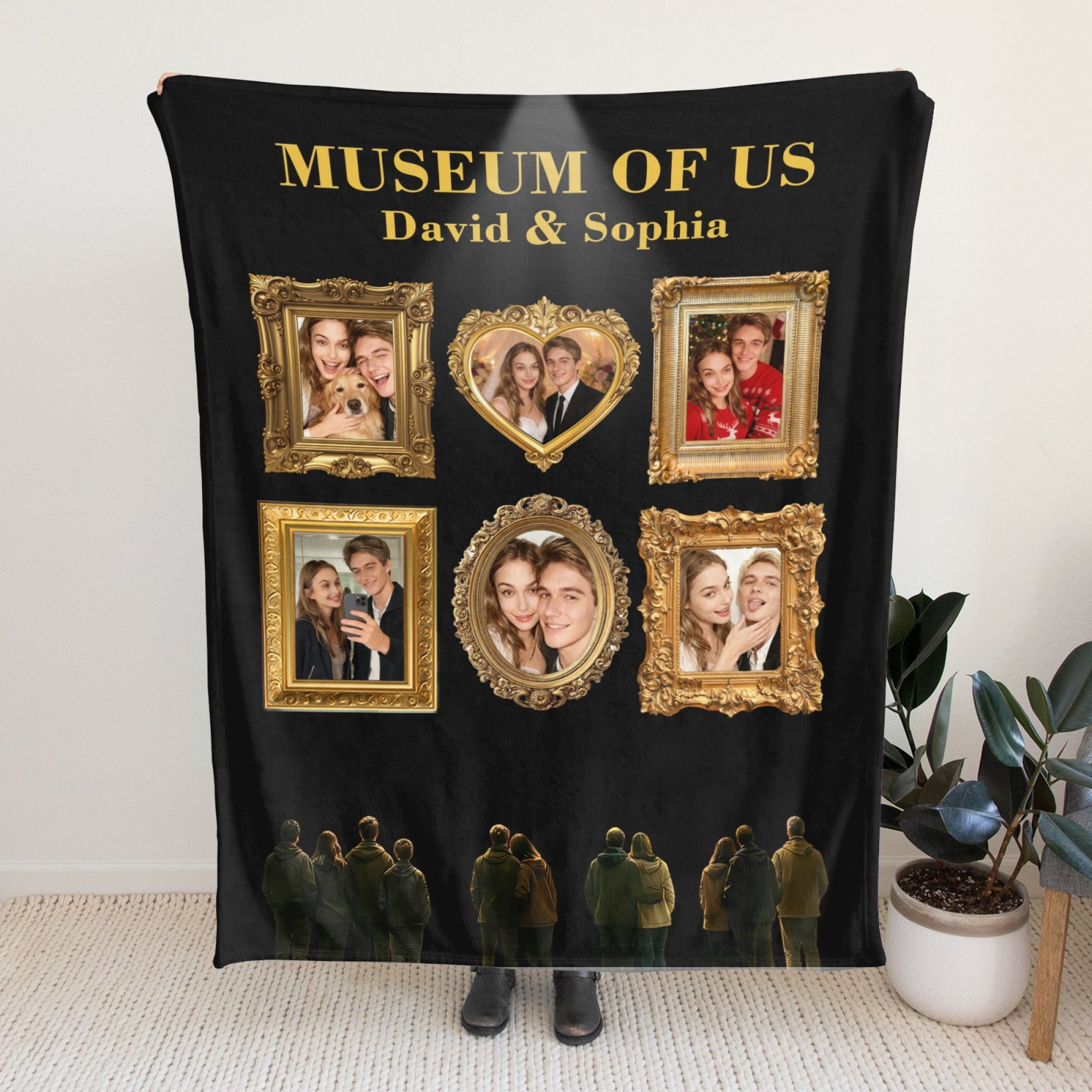 Custom Museum of Us Blanket with Collage Photos Blanket Personalised Throw Blanket Anniversary Gift for Couple