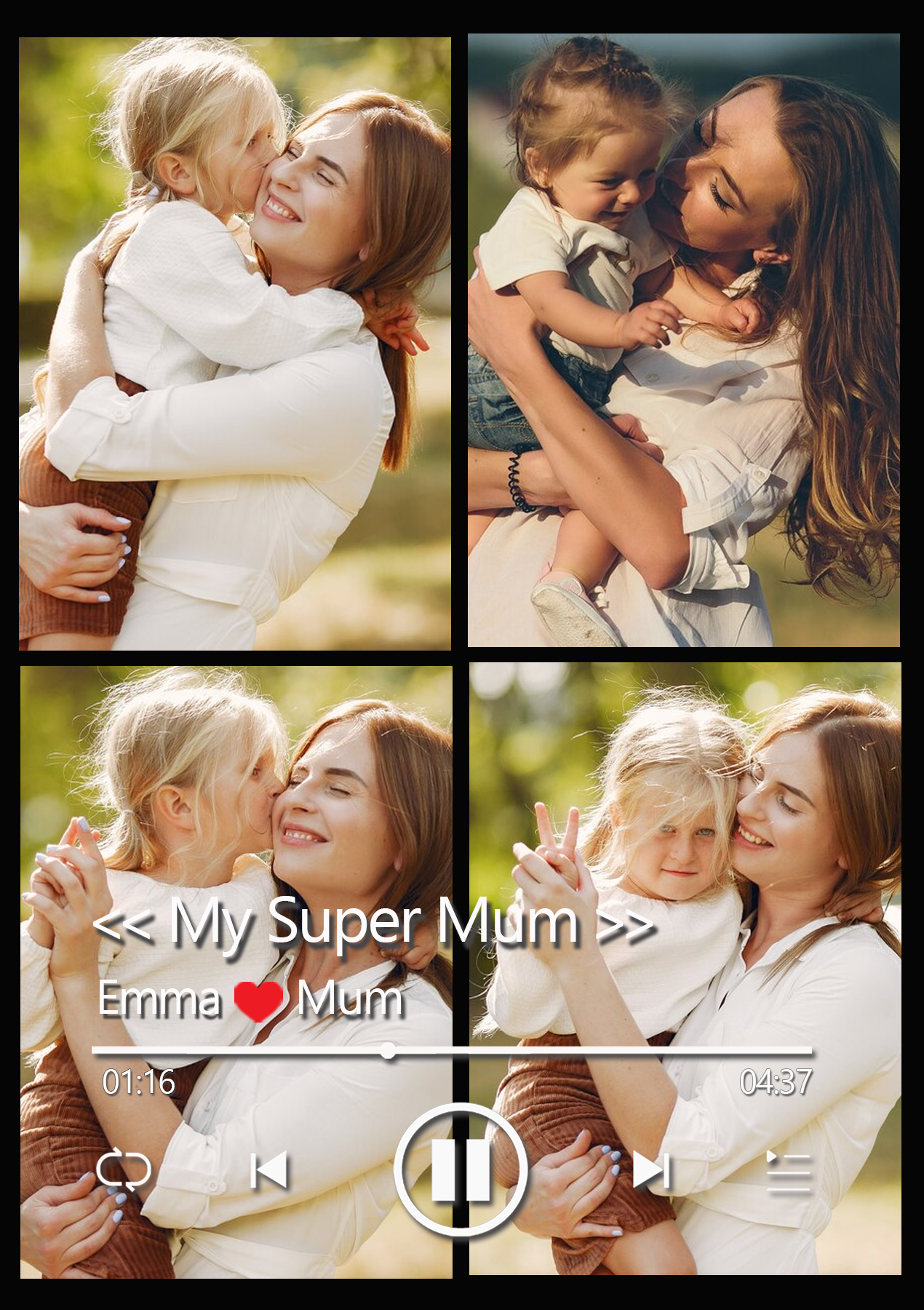 Personalised Photo Frame with Custom Whole Song Picture Frame Music Pl