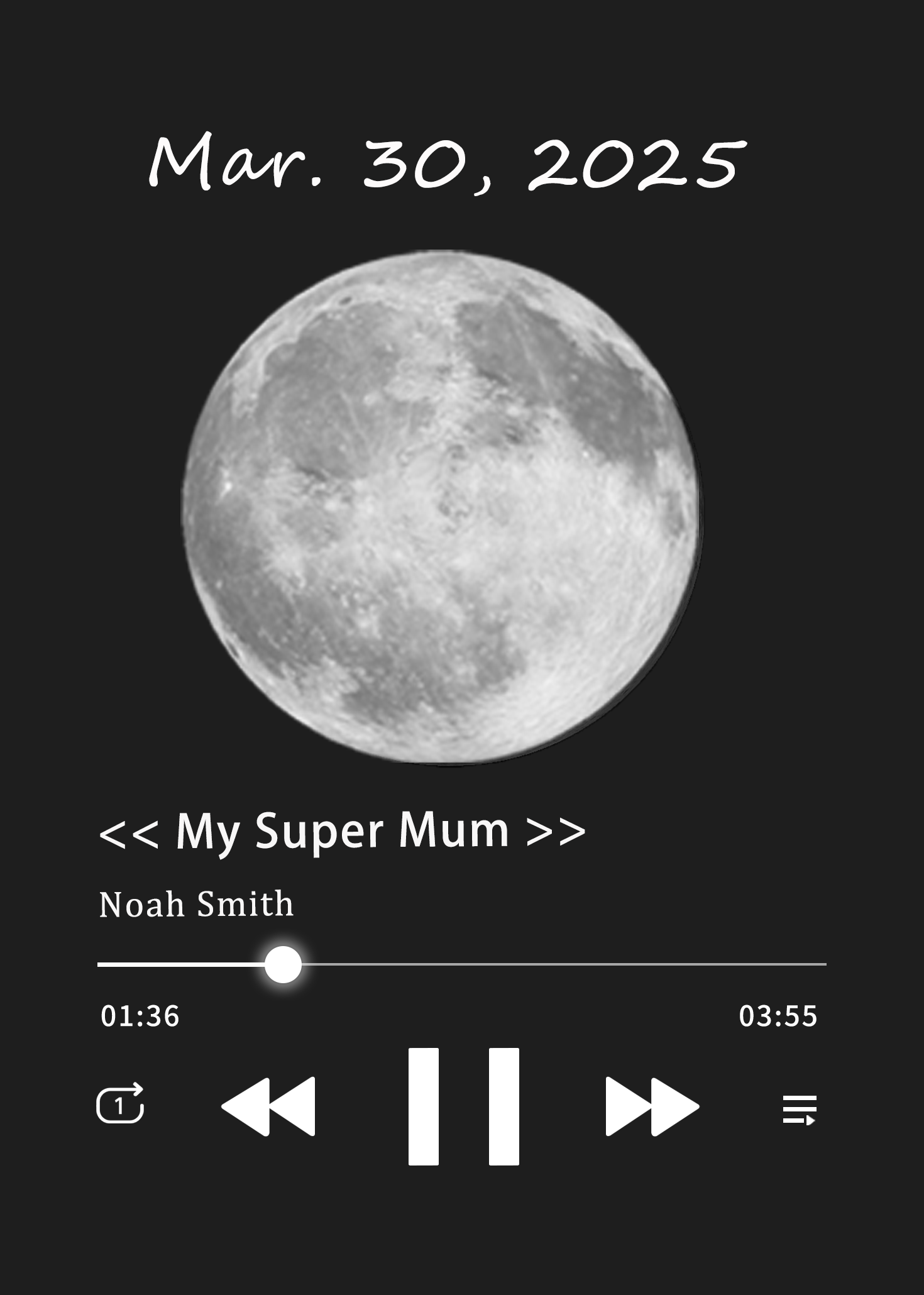 Photo Frame with Music Custom Whole Song Frame Personalised Music Play