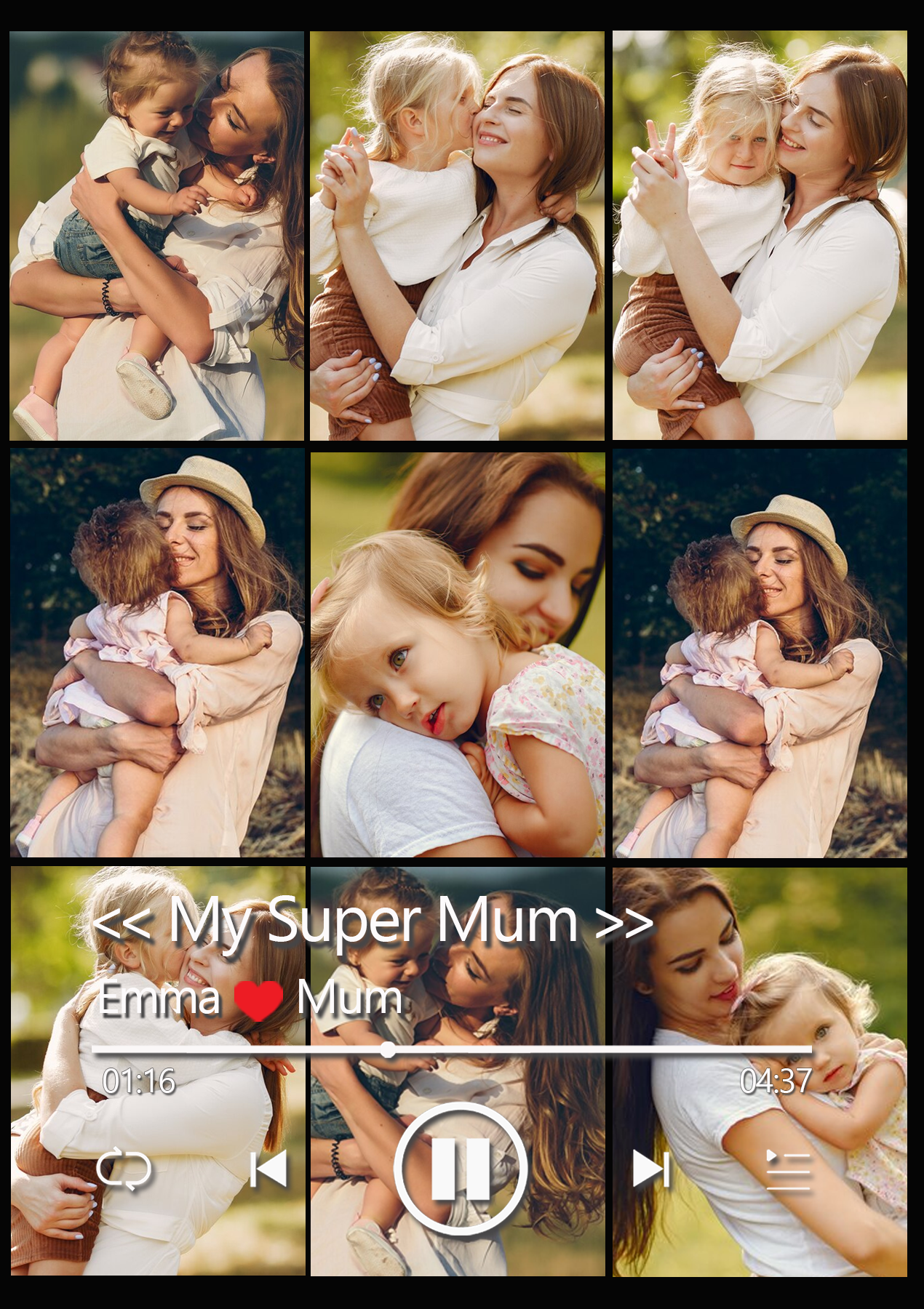 Personalised Photo Frame with Custom Whole Song Picture Frame Music Pl