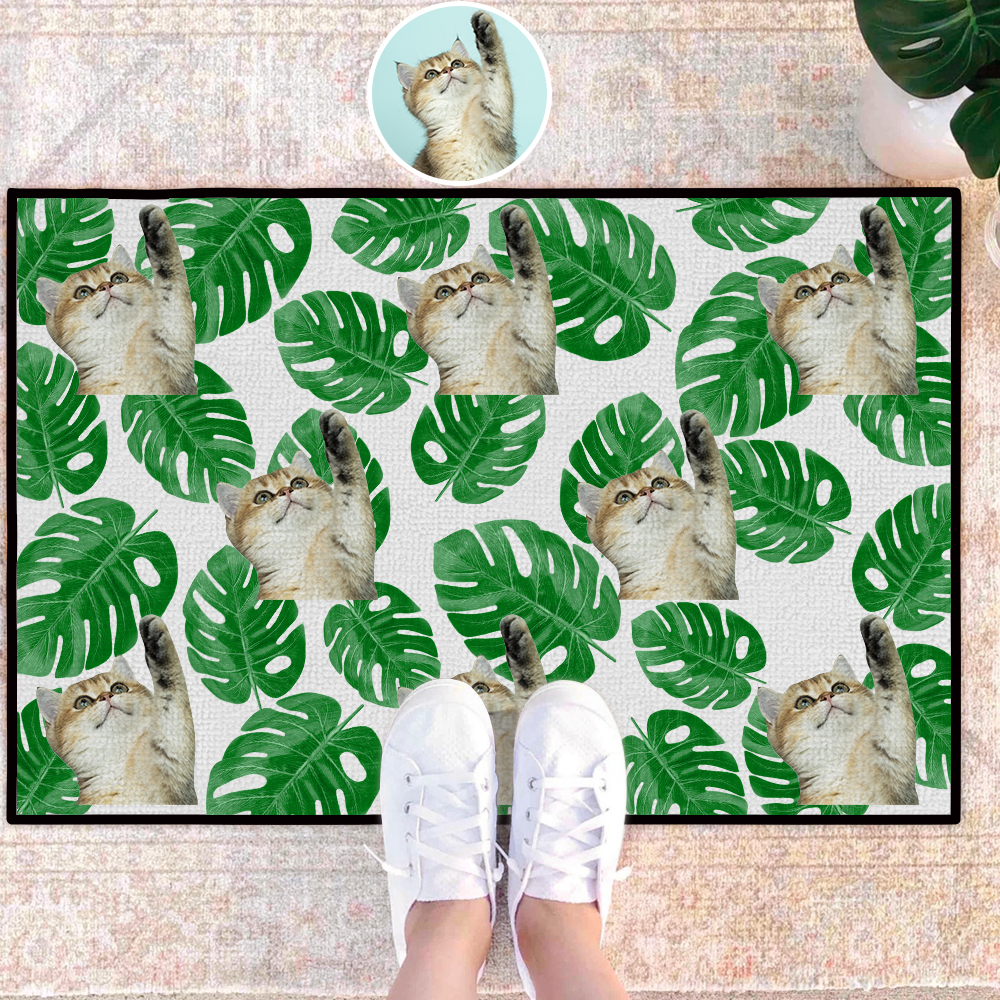 Pet Photo Doormat Custom Welcome Rug Funny Personalised Entryway Mat Kennel Gift for Dog Enthusiasts