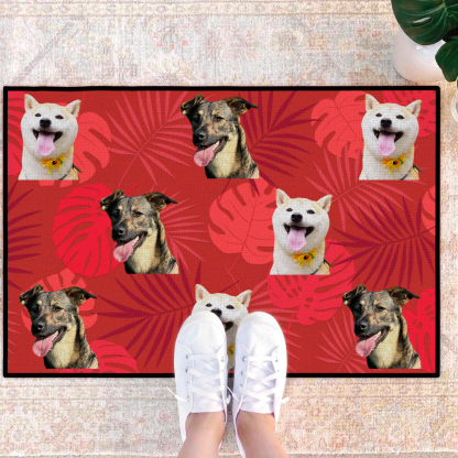 Personalised Welcome Mat for Dog Lovers Custom Pet Doormat with Photo Front Door Mat
