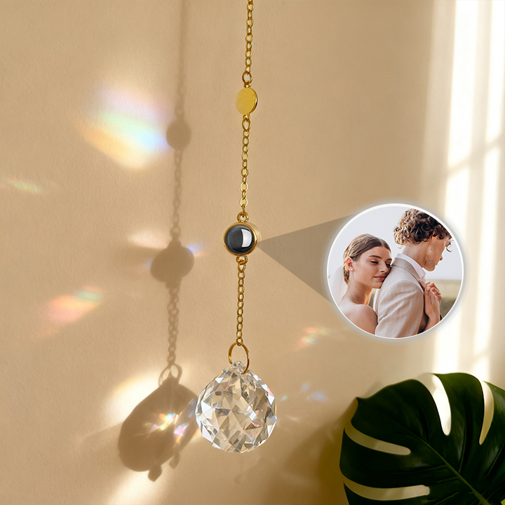 Personalised Sunburst Photo Sun Catcher Custom Projection Ornaments
