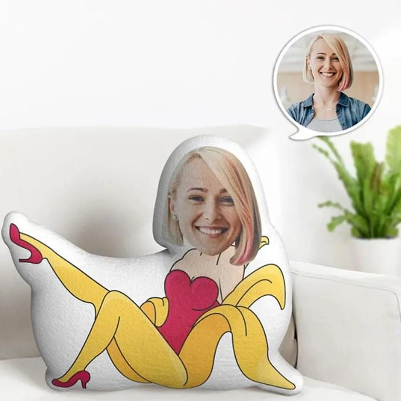 Custom Funny Face 3D Pillow Valentine's Day Gift for Her Banana Woman Plush Doll Valentine 2025 Gift For Your Lover