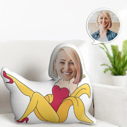 Custom Funny Face 3D Pillow Valentine's Day Gift for Her Banana Woman Plush Doll Valentine 2025 Gift For Your Lover