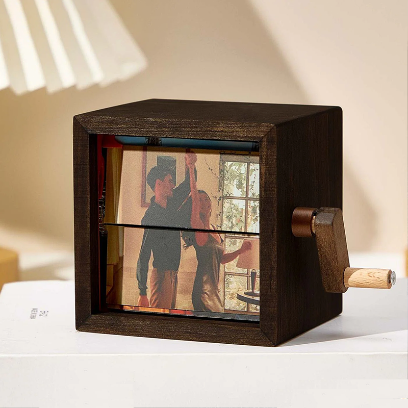 Personalised Flipbook Frame Animation Machine Mechanical Hand Motion Photo Cube Album Valentine's Gifts