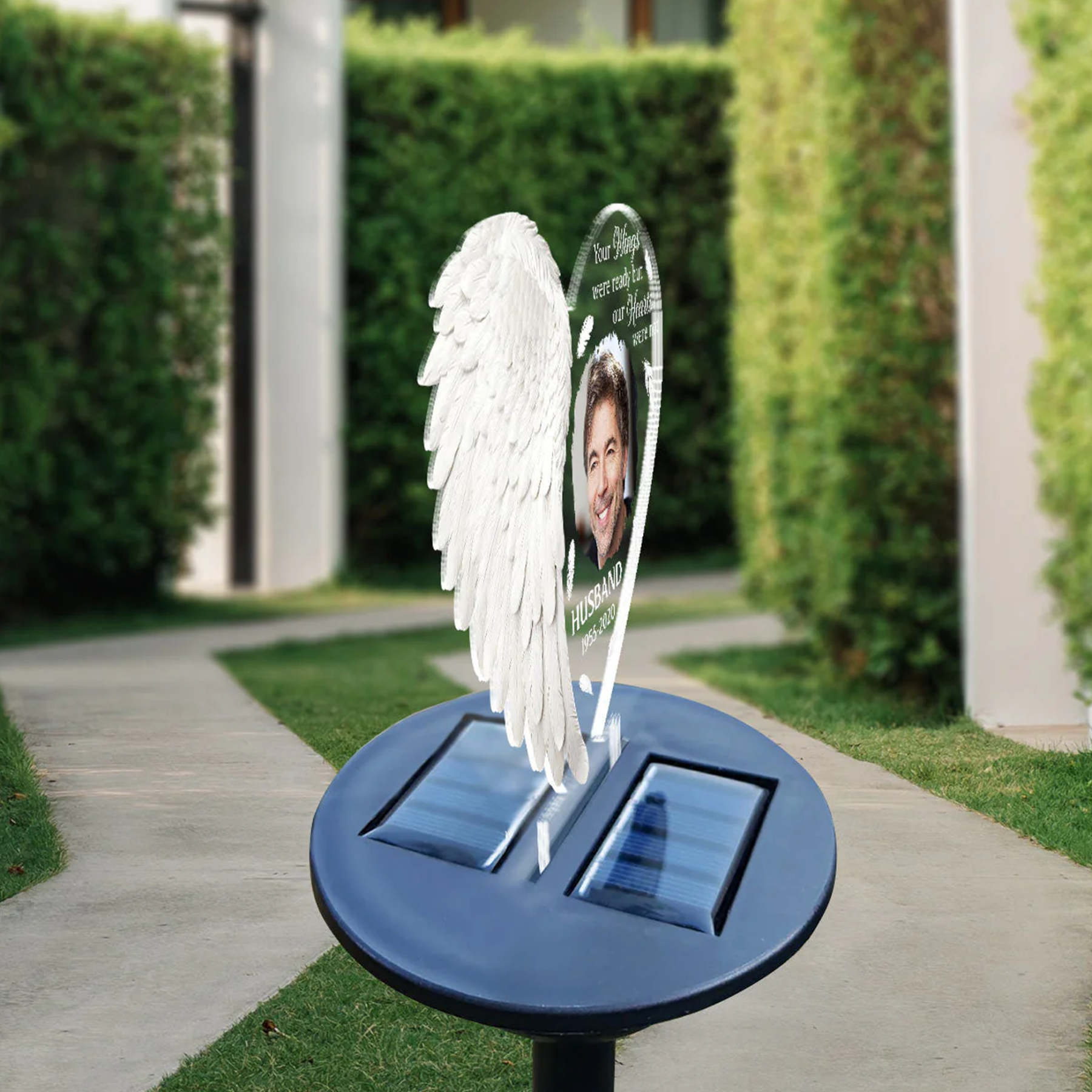 Memorial Solar Light Garden Stake Planted Angel in Heaven Sympathy Garden Gifts Personalised Bereavement Solar Grave Decor Gift