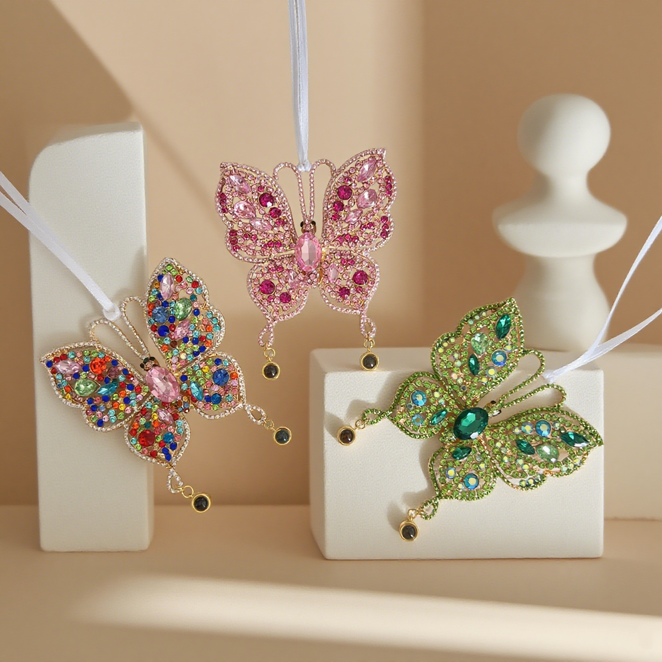 Custom Photo Projection Hanging Ornament Butterfly Projection Hanging Ornament Christmas Decoration