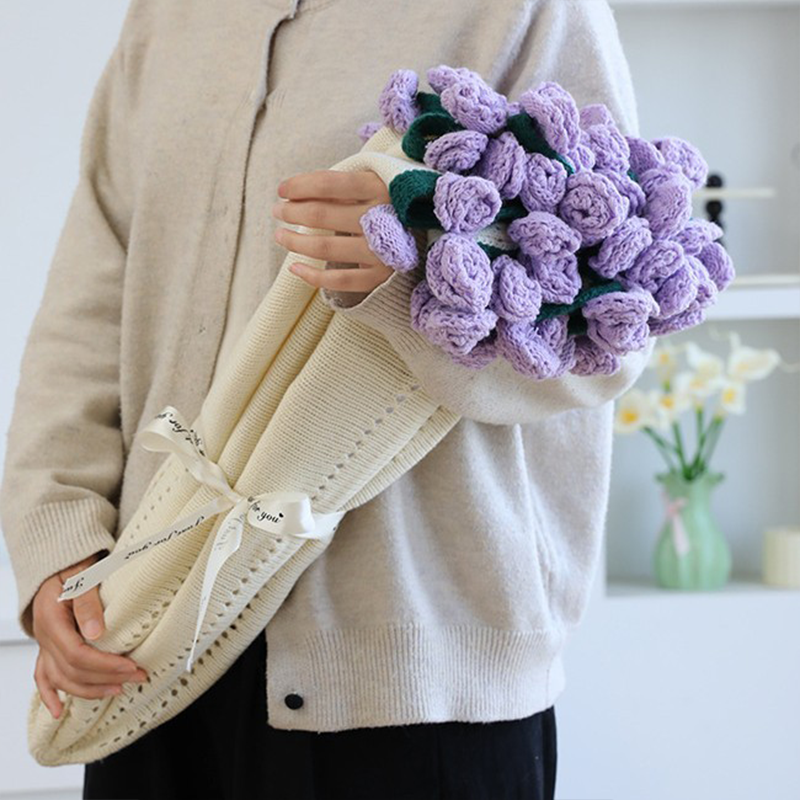 FINISHED Handmade Crochet Flower Throw Blanket Bouquet Rose Bouquet Knitted Bouquet Ready-Made Blanket Mothers Day Gifts