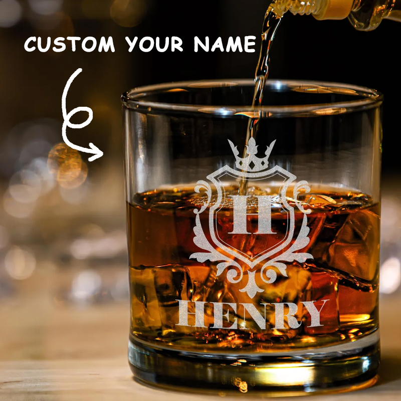 Personalised Whiskey Glass Custom Engraved Rocks Glasses Bourbon Glass Gifts for Whiskey Drinkers