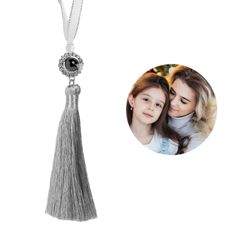 Personalized Angel Embrace Photo Projection Ornaments with Picture Ins