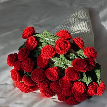 FINISHED Handmade Crochet Flower Throw Blanket Bouquet Rose Bouquet Knitted Bouquet Ready-Made Blanket Mothers Day Gifts