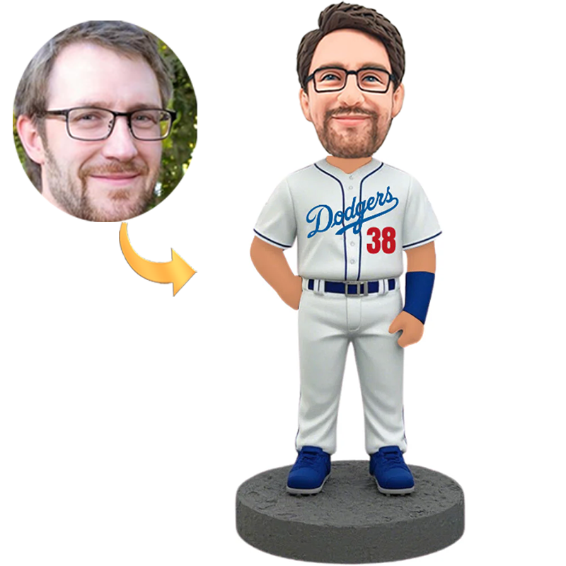 Handmade Dodgers 38 Fans Baseball Player Custom Bobbleheads with Custom Number