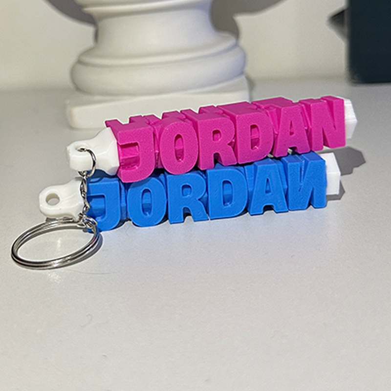 Personalised 3D Printed Name Keychain Custom Text Key Ring  Name Tags for School Bags Unique Gifts for Kids