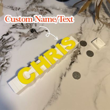 Personalised 3D Printed Letter Money Box Custom Name Two Colored Piggy Bank for Kids Unique First Savings Bank