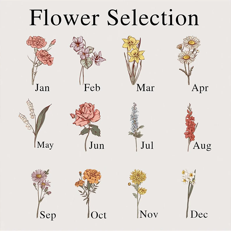 Grandma Garden Wooden Sign Night Light Personalised Name Birth Month Flower Frame Gift For Mom and Grandma