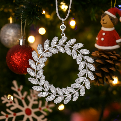 Personalised Photo Wreath Projection Ornaments Christmas Tree Decoration Ornaments with Picture Inside Christmas Gifts