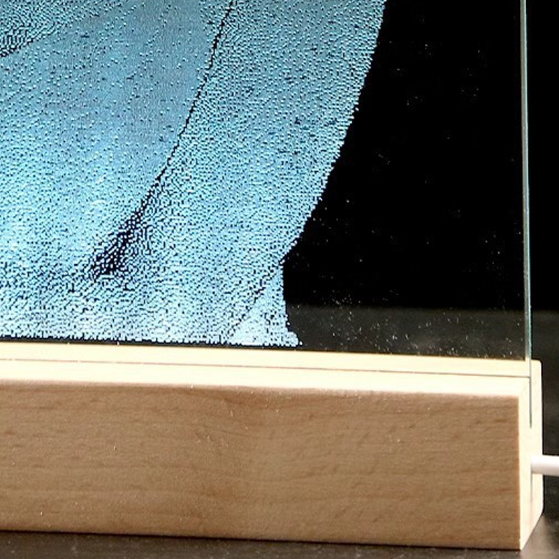 Personalised Handmade Hammered Glass Art Custom Photo Portrait LED Night Light Gift for Her