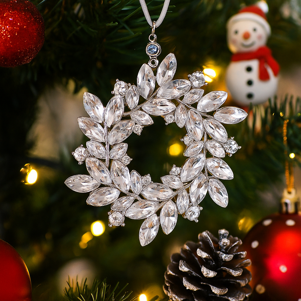 Personalised Photo Wreath Projection Ornaments Christmas Tree Decoration Ornaments with Picture Inside Christmas Gifts