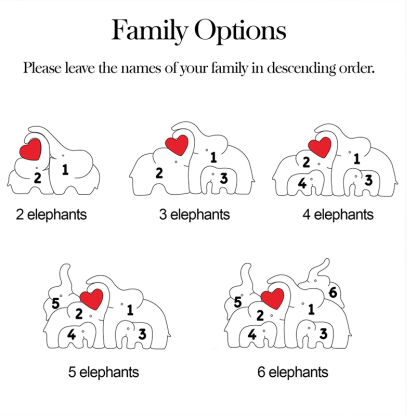 Personalised Wooden Bear Family Name Puzzle Engraved Wooden Custome Animal Family Gift for Parents & Kids