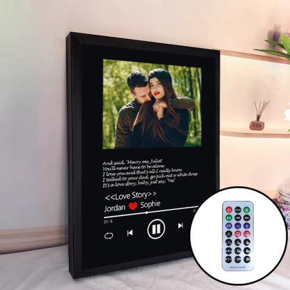 Custom Nine Songs Picture Frames Night Light with Personalised Photo Music Player (can play nine whole song)