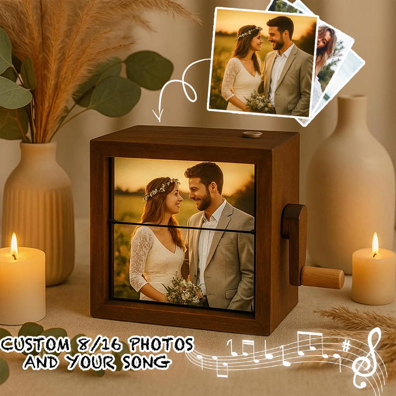 Personalised Whole Song Flipbook Frame Animation Machine Hand Motion Photo Cube Album Music Night Light Anniversary Gifts
