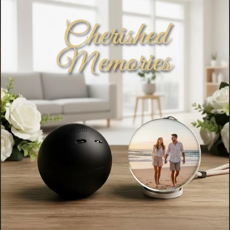 Personalised Video 3D Globe Crystal Ball with Sound Custom Album and Video Player Playable Memory Sphere Anniversary Christmas Gifts